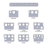 Compression Sofa,Convertible Floor Sofa Bed with Fixed-Shape Frame,Single Seater Boneless Modular 16454483