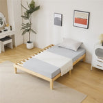 ZUN Basic bed frame solid wood color Full 197.2*136*30.5cm wooden bed 01801680