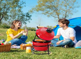 13-inch Portable Ceramic Charcoal Grill with Grill Stand, Stainless Steel Cooking Grate, Heat 29244848