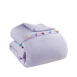 Tassel Comforter Set with Heart Shaped Throw Pillow Full/Queen B035P294223