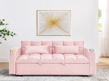 55.51 inch versatile foldable sofa bed in 3 lengths, modern sofa sofa sofa velvet pull-out bed, W2353P263923