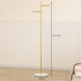Clothing Rack, Golden Metal Freestanding Heavy Duty Clothes Rack with Marble Base, Multipurpose 70636878