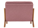 Oak Armrest Oak Upholstered Single Lounge Chair Indoor Lounge Chair Pink 54837956