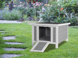 20" Wooden Waterproof Rabbit Hutch Pet Bunny Small Animal House Habitat Gray 12704560