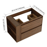30" Wall Mounting Bathroom Vanity, Soft Close Drawer W999P193006