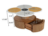 Unique Four-Leaf Clover Side Table for Living Room, Bedroom & Small Spaces Accent Table with N770P355454N