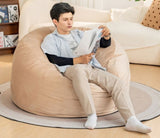 ZUN Bean Bag Chair 4Foot Luxurious Velvet Ultra Soft Fur with High-Rebound Memory Foam for Adults Plush W2510P206584