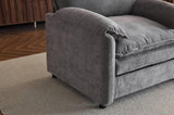 Single Chair 38 Inch Oversized Reading Chair Comfortable Cushioned Lounge Armchair Soft Chenille W1829P265024
