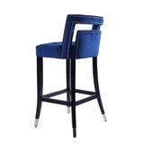 Suede Velvet Barstool with nailheads Living Room Chair2 pcs Set - 30 inch Seater height W57053833