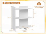 White 3-Tier Wooden Bookshelf, Engineered Board 66LBS Per Shelf Anti-Toppling Kit Included 65167441