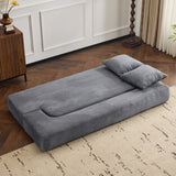 Ebern Designs Transformable Sectional Sofa with 3 Ottoman Stools - Supportive Foam Fold-Out Bed, W1829P280221