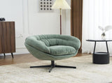 Modern Chenille Chair, 360&deg Swivel Club Chair/Accent Chair with Removable Cushion, Round N817P207777L