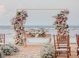 200*50*200cm Wedding Iron Art Flat Top With Water Bag Door Frame Shape Iron Arch Golden 99932445