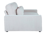 Modern Corduroy Loveseat with 2 Throw Pillows, Soft Double Seat Sofa for Cozy Living Spaces, Ribbed 01204912