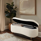 Boucle Flip Top Storage Bench B035P262675