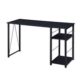 Rectangular Writing Desk with 2 Tier Shelf, Black B016P312622