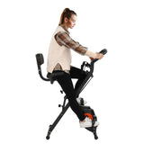 ZUN Home Folding Exercise Bike Black 91354164