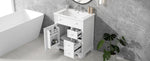 ZUN 30" Bathroom Vanity with Sink Top, Bathroom Vanity Cabinet with Door and Two Drawers, MDF Boards, WF317773AAK