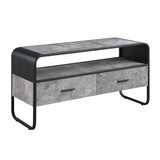 Raziela Concrete Gray & Black Finish TV Stand B2726P272968