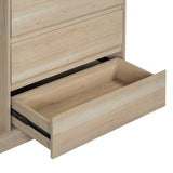 ZUN Wardrobe with 4 Drawers and 3 Shelves,Natural N820P196888N