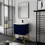 ZUN 24 Inch Freestanding Bathroom Vanity With Resin Basin,24x18-BVA01124NB-1, W999P190060