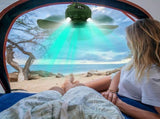 3-in-1 Camping Fan with LED Lantern, Portable Hanging Tent Fan 3 Speed Wind, Timer Function & Power 50029863