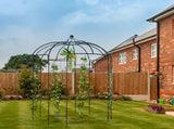 207*207*270cm Courtyard Wrought Iron Gazebo Iron Arch Black 84837091
