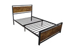 ZUN Twin Size metal bed Sturdy System Metal Bed Frame,Modern style and comfort to any bedroom,black W2297P241232