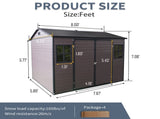 8 x 6 ft Resin Outdoor Storage Waterproof with Floor & Two Windows & Lockable Door, Tool 75043781