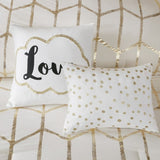 King/Cal King Metallic Printed Comforter Set B03595866