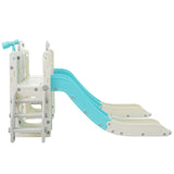 ZUN Kids Slide Playset Structure 8 in 1, Freestanding Ocean Themed Set with Slide, Arch N710P176322C