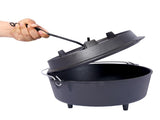 pre-Seasoned Cast Iron Dutch Oven With Skillet Lid, Outdoor Camping Deep Pot for Camping Fireplace 88747429