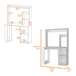 ZUN Palisades Computer Desk with Hutch and Storage Shelves White B062111731