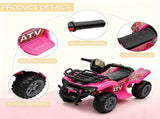 Pink 6V Battery Powered Kids Quad Motorized Four Wheeler Ride on Car with Songs for 18-36Months 32836471