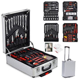 ZUN 799pcs Aluminum Trolley Case Tool Set Silver 51163500