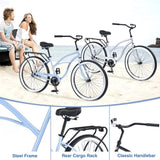 Single Speed Bicycles 26"Inch,Steel Frame, Wide Wheels for Stability, Rear Coaster Brakes,Multiple W1019P163419