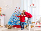 6ft Flocked Christmas Tree - 820 Branch Tips, Fireproof PVC, 3-Section Assembly, Metal 86998405