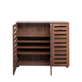 Shoe Cabinet, 4-Tier Shoe Storage Cabinet with Adjustable Shelves, Wooden Shoe Rack Organizer with W331P242462