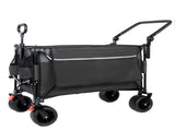 Multi-Functional Push-Pull Folding Wagon Cart with Rotating Handle & Canopy, 7''x4''All-Terrain 41039470