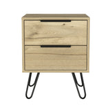 Nuvo Nightstand,Two Drawers, Hairpin Legs B128P148948