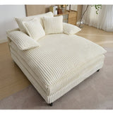 54.75" W Oversized Chaise Lounge Chair,Fluffy Cushioned Sofa Bed,Deep W1628P252010