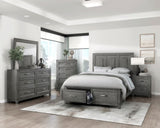 ZUN Gray Finish Chest with 5x Storage Drawers Wooden Bedroom Furniture 1pc B011P272291