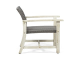 HAMPTON WOOD AND WICKER DINING CHAIR 60400.00MBLK