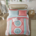 ZUN Twin Boho Comforter Set with Bed Sheets B03595822