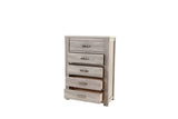 Bedroom Furniture Rustic Light Grey Simple 1pc Chest Of Drawers 5-Drawers Storage Cabinet Solidwood B011P236771