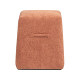 Oliver 16" Tapered Square Upholstered Ottoman, Spice Orange Fleeced Teddy B2719P269259