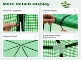 78"x68"x75" Walk-In Mini Greenhouse, Easy Assembly Plant Protection Tent for Year-Round Gardening 65115730