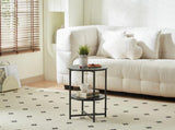 Small round side table,2 tiers farmhouse end table,accent tables for small spaces,night stands for 98844495