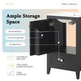 20" Bathroom Vanity with Sink, Bathroom Cabinet with Soft Closing Door, Storage Rack and A Drawer, N725P185452B