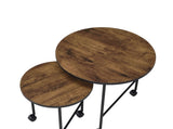 Oblis Vintage Oak Finish Nesting Table Set B2726P408070